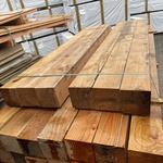 Ca. 27x Douglas Balken Geschaafd, 140x140mm, lengte 6/200cm, 21/250cm